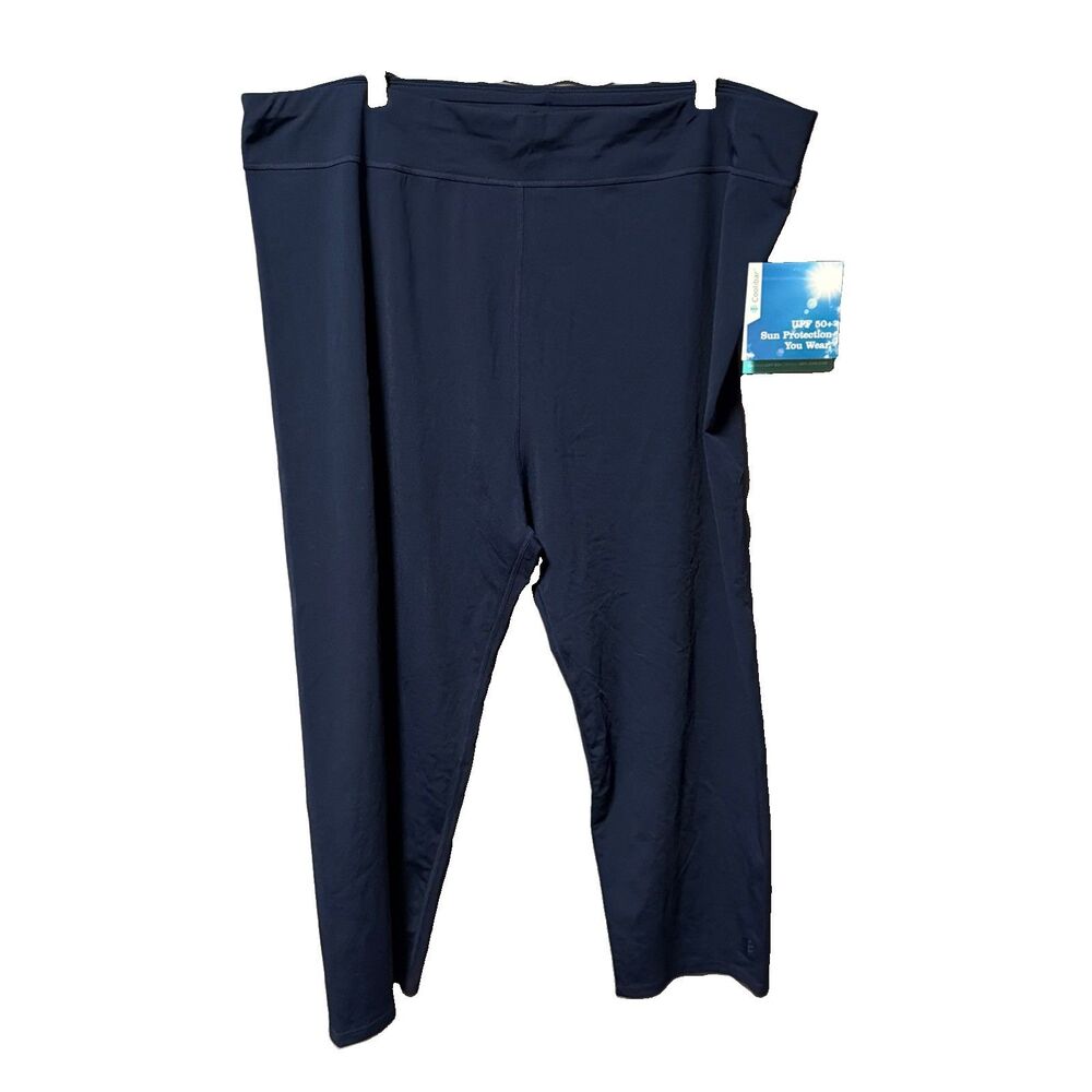 Coolibar Summer Capris Womens 2X Navy Blue UPF 50+ Sun Protection Capri Pants